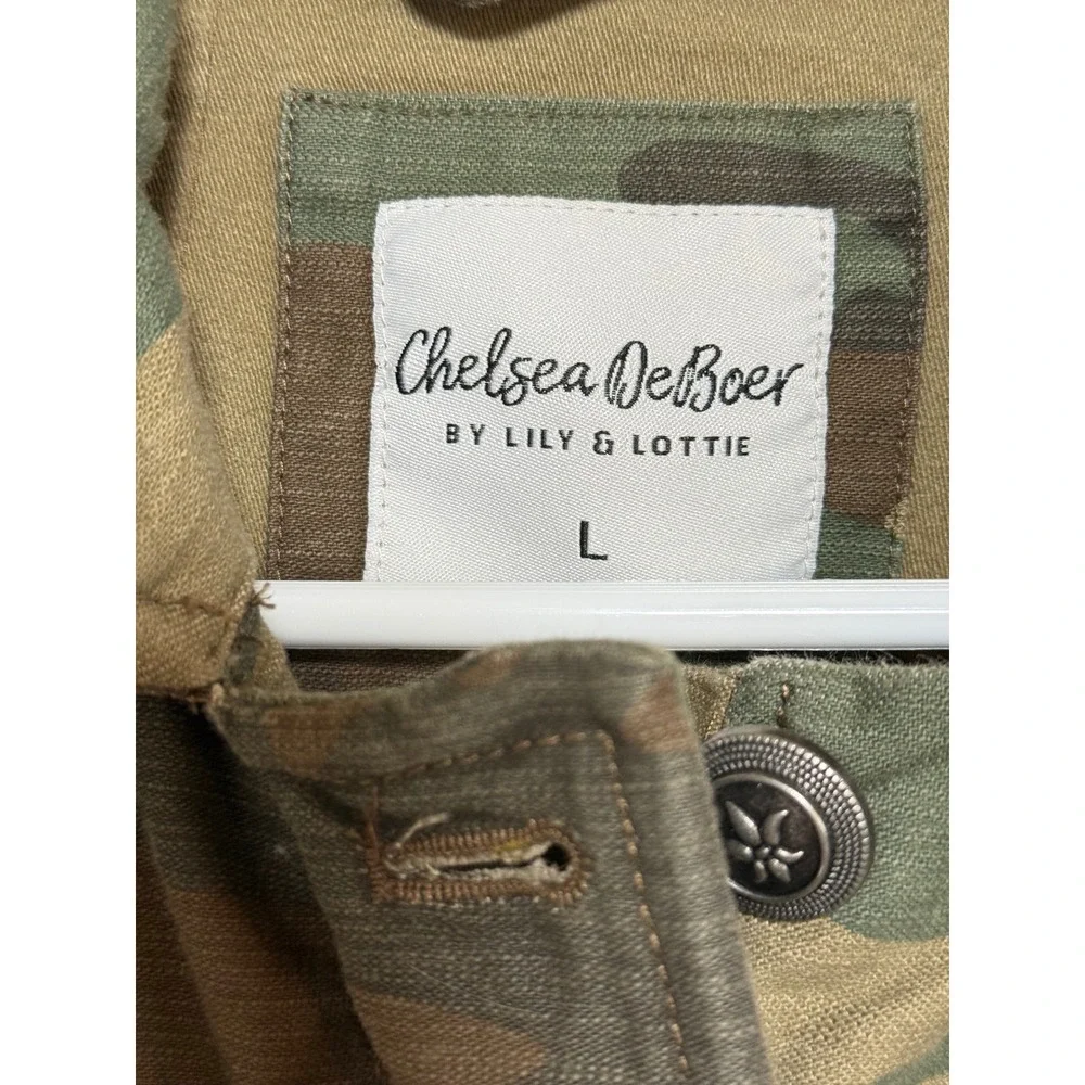 Chelsea DeBoer Lily & Lottie Camo Utility Military Jacket Large Chelsea Houska